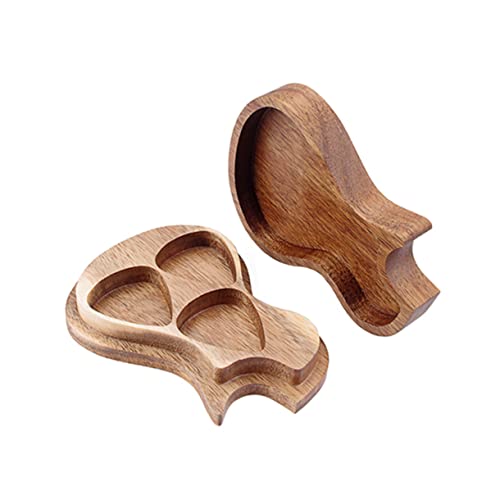 FUNOMOCYA Holz Gitarrenplektrum-Halter Kasten Für Gitarre Aufbewahrungs-Organizer Gitarren-Pick-etui Mit Kreativem Design Solide Lagerung Fall von FUNOMOCYA