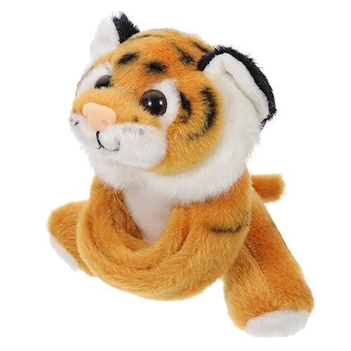 FUNOMOCYA Jungle Themed Plüsch Schnapparmband Tiger Kuscheliges Armband Strapazierfähig Perfektes Party Zubehör für Kindergeburtstag von FUNOMOCYA