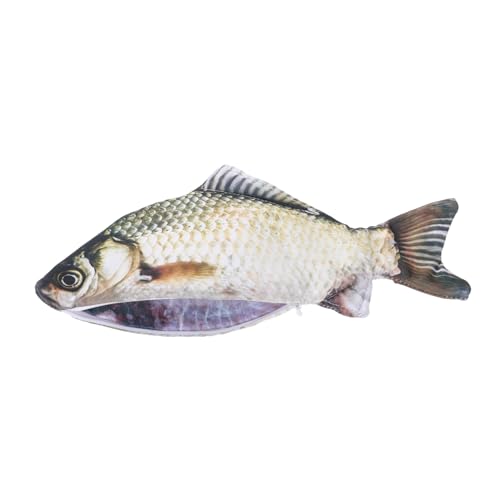 FUNOMOCYA Kreatives Federmäppchen in Fischform mit Großem Fassungsvermögen Polyester Stifttasche für Schule und Büro Robustes Reißverschluss etui zur Aufbewahrung von Stiften Karten und von FUNOMOCYA