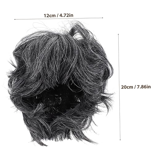 FUNOMOCYA Kurze Synthetische Perücke für Männer Realistische Graue Old Man Cosplay Perücke Atmungsaktiv Leicht für Kostümpartys Karneval und Bühnenauftritte von FUNOMOCYA