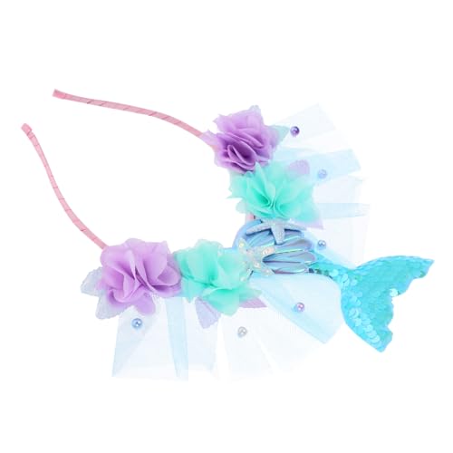 FUNOMOCYA Meerjungfrau Haarreif mit Pailletten Stilvolles Kopfband für Teenager Mädchen Sicherer und Robuster Haarschmuck für Geburtstagsfeiern Strandhochzeiten und Partys Einzigartiges von FUNOMOCYA