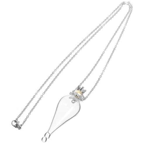 FUNOMOCYA Mini Glasflaschen halskette aus Hochwertigem Glas Kleine Wunschflasche mit Kette Multifunktionaler Anhänger für Dekor und Andenken als Geschenk für Freunde und Reisende von FUNOMOCYA