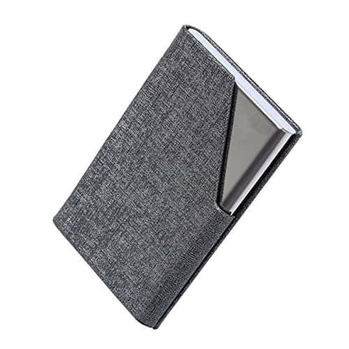 FUNOMOCYA Portable Und Visitenkartenetui Organizer Dunkelgrau Stilvoller Business Name Holder Für Kreditkarten Und Namenskarten von FUNOMOCYA