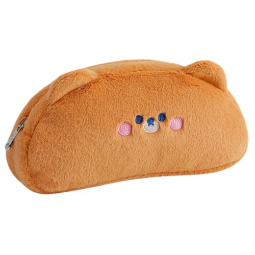 FUNOMOCYA Plüsch Federmäppchen Großes Tragbares Federmäppchen mit Reißverschluss Weicher Skidsicherer Stifteorganizer für Schule und Büro Vielseitige Schreibwarenaufbewahrung für Mädchen von FUNOMOCYA