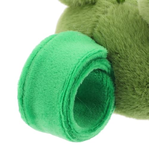 FUNOMOCYA Plüsch Frosch Armband mit Klappmechanismus Niedliches Tier Slap Bracelet für Weiches Kuscheltier Handgelenkband für Geburtstagsfeiern und Kinderpartys Spielerisches Geschenk von FUNOMOCYA