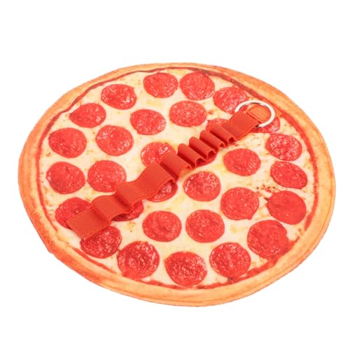 FUNOMOCYA Rundes Federmäppchen Pizza Design aus Canvas Leichtes Stifteetui mit Gerollter Aufbewahrung Schreibwaren Organizer für Schule Büro und Reisen von FUNOMOCYA