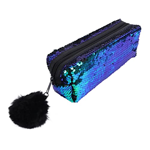 FUNOMOCYA Schreibwarentasche Mit Pailletten Und Meerjungfrau- Glitzernd Federmäppchen Reißverschluss-Design Für Reisen Schule Camping von FUNOMOCYA