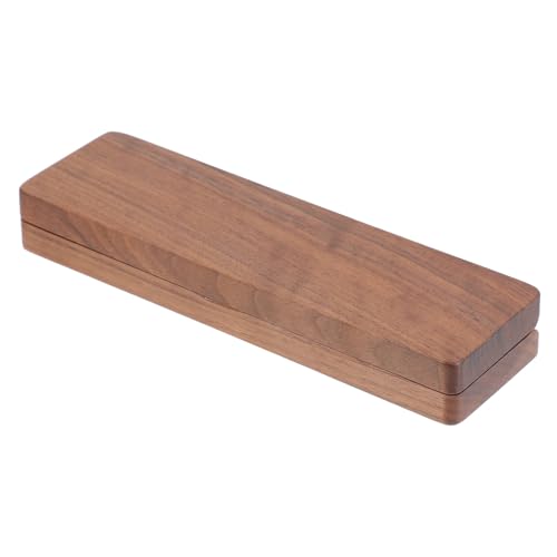 FUNOMOCYA Schwarze Walnuss Holz Stiftebox Einzelne Füllfederhalter Aufbewahrungskiste Mit Deckel Tragbarer Holz Stift Organizer Geschenkbox Für Kugelschreiber Und Stifte von FUNOMOCYA
