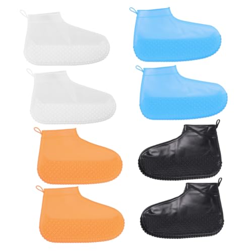 FUNOMOCYA Silicone Regen Überschuhe Anti rutsch Schuhüberzieher Outdoor Schutz für Damen und Herren Faltbar Langlebig rutschfest Schmutzabweisend Blaue Galoschen von FUNOMOCYA