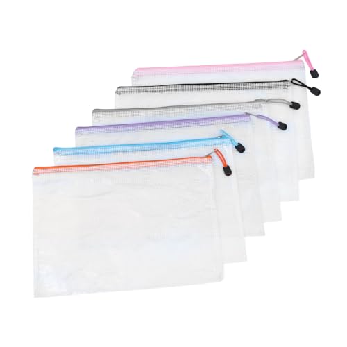 FUNOMOCYA Stück wasserdichte Aktentasche Aufbewahrungstasche Netztasche mit Reißverschluss kleine Reißverschlusstasche Netz-Aktentasche für die Schule Netzbeutel mit Reißverschluss PVC von FUNOMOCYA