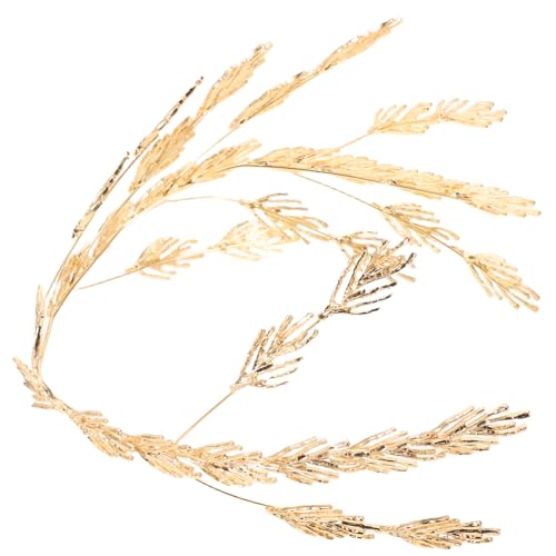 FUNOMOCYA Verstellbares Braut Leaf Crown Haarband aus Legierung Elegante Krone Komfortabel für Kopfgrößen Edles Party und Hochzeits Accessoire Langlebig und Fein Gearbeitet von FUNOMOCYA