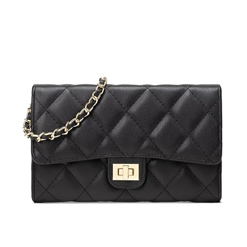 FUNSEED Bauchtaschen für Herren und Damen, PU, solide Kette, Crossbody-Gürtel, Taille, Geldbörse, Tasche, Gurt für Reisen, Laufen, Radfahren, Schwarz, Medium, Solide von FUNSEED