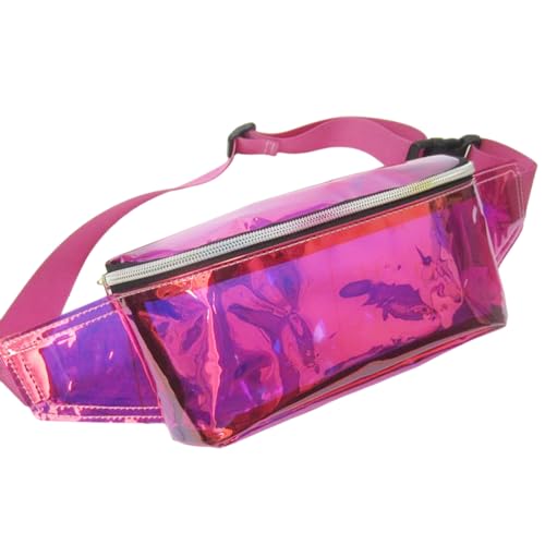 FUNSEED Bauchtaschen für Herren und Damen, PVC, transparent, Crossbody-Gürtel, Taille, Geldbörse, Tasche, Gurt für Reisen, Laufen, Radfahren, Rot/Ausflug, einfarbig (Getaway Solids), Medium, Solide von FUNSEED