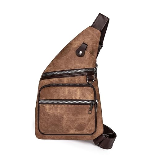 FUNSEED Bauchtaschen für Herren und Damen, solider PU-Gürtel für Reisen, Laufen, Radfahren, Braun, Medium, Solide von FUNSEED