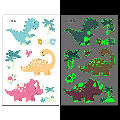 Dinosaurier-Ei für Kinder, temporäre Tattoos, leuchtende Harz-Aufkleber, die im Dunkeln leuchten, Füller, Handwerk von FUNSHOWCASE