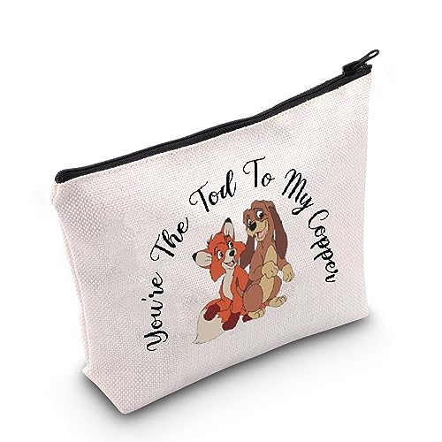 Cartoon Fox and Hound Gift You're The Tod to My Kupfer Kosmetiktasche Freundschaft Geschenk, To My Copper UK, big, Harry's Girl Tasche UK von FUNYSO