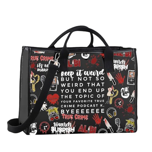 Crime Inspired Gift True Crime Club Shoulder Bag Keep It True Crime Fan Tote Bag Gift for Sister, Keep It Tote UK, 0 von FUNYSO
