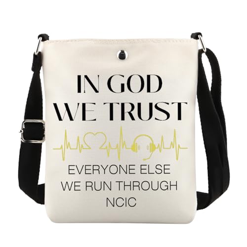 FUNYSO 911 Dispatcher Gift Dispatch Gift Dispatcher Operator Crossbody Bag, In God We UK, 0 von FUNYSO
