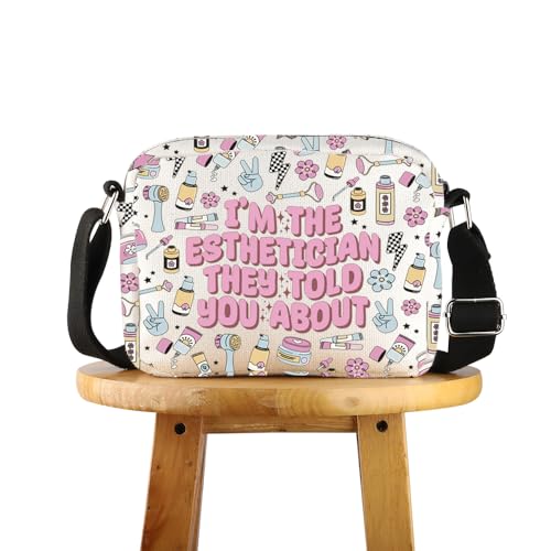 FUNYSO Beauty-Künstler-Geschenk, Kosmetikerin, Kosmetikerin, Abschlussgeschenk, "I'm the Estheticer", Umhängetasche, The Esthetician UK, 0 von FUNYSO