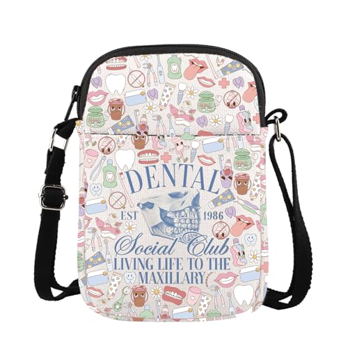 FUNYSO Dental Social Club Geschenke Zahnarzt Assistent Geschenk Zahnarzt Medizinisches Geschenk Kieferorthopäde Arzt Umhängetasche, The Maxillary Cb UK, 0 von FUNYSO