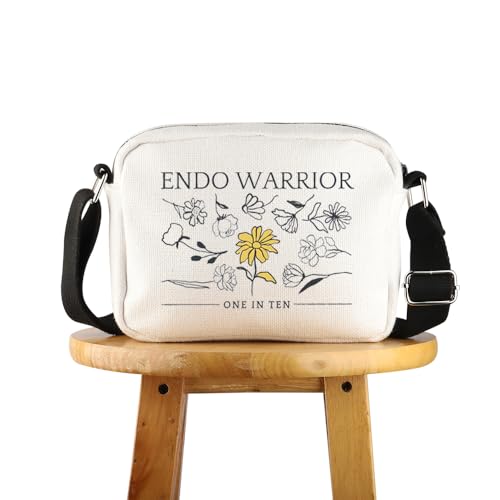FUNYSO Endo Warrior Geschenk Endometriose Unterstützung Geschenk Chronische Krankheit Merch Endo Warrior One In Ten Crossbody Bag, Warrior One UK, 0 von FUNYSO