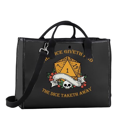 FUNYSO Game Gift for Women The Dice Giveth and The Dice Taketh Away DM Tote Bag Dice Shoulder Bag, Taketh Away Tote UK, 0 von FUNYSO