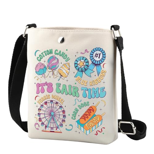 FUNYSO It's Fair Time Carnival Crossbody Bag Fair And Carnival Hours Gift County Fair Corn Dog Lover Gift for Girlfriend, Fair Time Cr UK, 0 von FUNYSO
