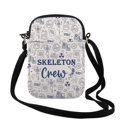 FUNYSO Rad Tech Week Skelett Crew Crossbody Bag Radiologie Skelett Röntgen Tech Geschenk Radiologie Abschluss Geschenke für Schwester, Skeleton Crew Cr UK, 0 von FUNYSO