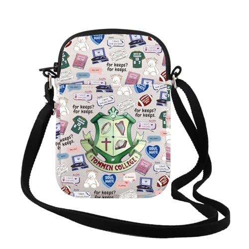 FUNYSO Romance Book Inspired Rugby College Crossbody Bag Bookish Gift for Romance Book Lover, To College Cr UK, 0 von FUNYSO