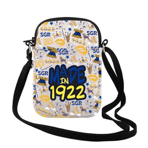 FUNYSO Sorority Gift Made in 1922 Sigma Gamma Rho Sorority Paraphernalia Geschenk Griechische Sorority Crossbody Bag, November Cr UK, 0 von FUNYSO