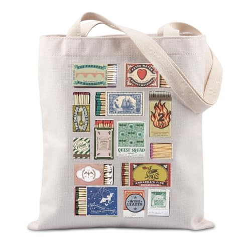 FUNYSO Wing Leader Gift Fantasy Novel Readers Book Club Bookish Gifts FW Inspired Dragon Rider Fans Gift Tote Bag, Quest Squad Wing UK, 0 von FUNYSO