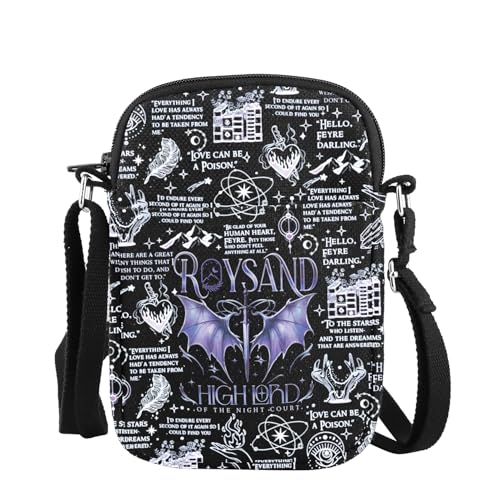 Fantasy Book Lover Gift Reader Gift Bookis Merch Book Inspired Crossbody Bag, Lord of the Cb UK, 0 von FUNYSO