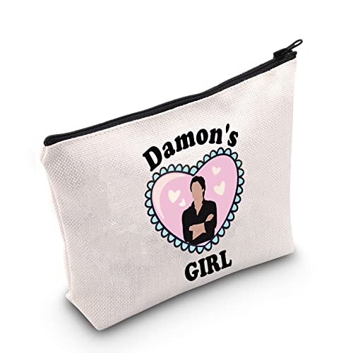 Team Damon Fan Geschenk Vampir Fandom Geschenk Damon's Girl Kosmetiktasche (Damon's Girl Bag UK), weiß von FUNYSO