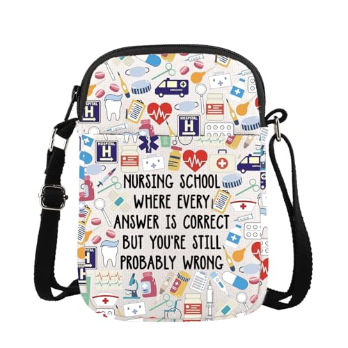 Umhängetasche mit Aufschrift "Where Every Answer Is Correct But You're Still Probably Wrong", Geschenk für Krankenschwestern, Every Answer Cb UK, 0 von FUNYSO