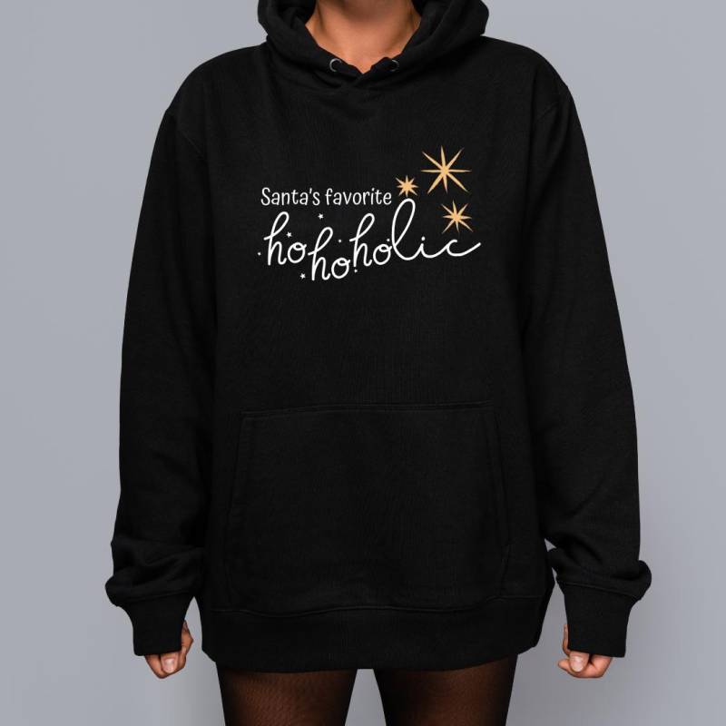 Santa's Favorite Ho-Ho-Holic, Christmashoodie, Weihnachtpullover, Christmas, Hoodie, Weihnachtspulli, Casual Wear, Weihnachtszeit von FUNtastiqueCreations