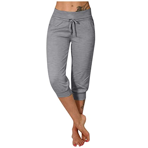 3/4 Hose Damen Sommer Musselin Hose Damen Sporthose Damen Arbeitshose Damen Sporthose Damen 3/4 Chino Damen Hose Sommerhosen Damen Yogahose Damen Dreiviertel Hose Damen Sommer Wanderhose Damen Kurz von FUPODD