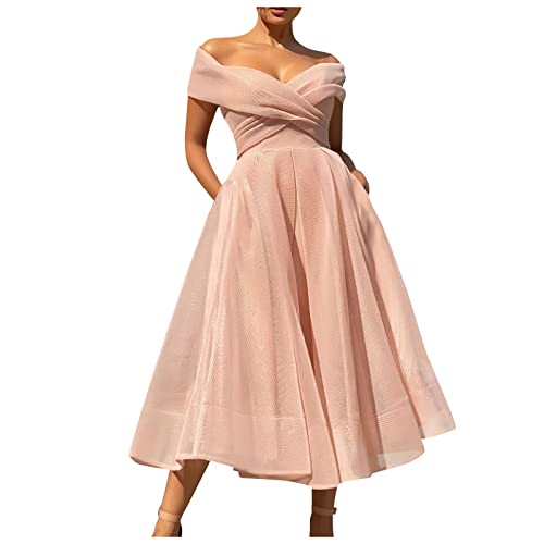Abendkleid Damen Elegant Off Shoulder Vokuhila Cocktailkleid Festliche Kleider A Linie Midi Musselin Kleid Elegant Frauen Schulterfrei Wadenlang Partykleid Ballkleid Abendmode Abschlusskleid Abendkleid Damen Elegant Off Shoulder Vokuhila Cocktailkleid Festliche Kleider A Linie Midi Musselin Kleid Elegant Frauen Schulterfrei Wadenlang Partykleid Ballkleid Abendmode Abschlusskleid von FUPODD