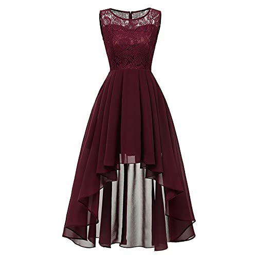 Abendkleid Damen Lang Spitze Festliche Kleider Für Hochzeitsgäste Cocktailkleid A Linie Kleid Hochzeitsgast Damen Elegant Ballkleid Frauen Chiffon Schick Langes Brautjungfernkleider Hochzeit von FUPODD