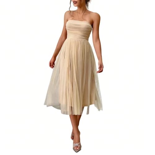 Abendkleider Damen Bandeau Pailletten Tüllkleid Rückenfrei Cocktailkleid Midi Abendkleid Elegant Hochzeit Musselin Kleider Frauen Glitzer Kleid Festliche Ballkleid Schulterfreies Partykleid Abendkleider Damen Bandeau Pailletten Tüllkleid Rückenfrei Cocktailkleid Midi Abendkleid Elegant Hochzeit Musselin Kleider Frauen Glitzer Kleid Festliche Ballkleid Schulterfreies Partykleid von FUPODD