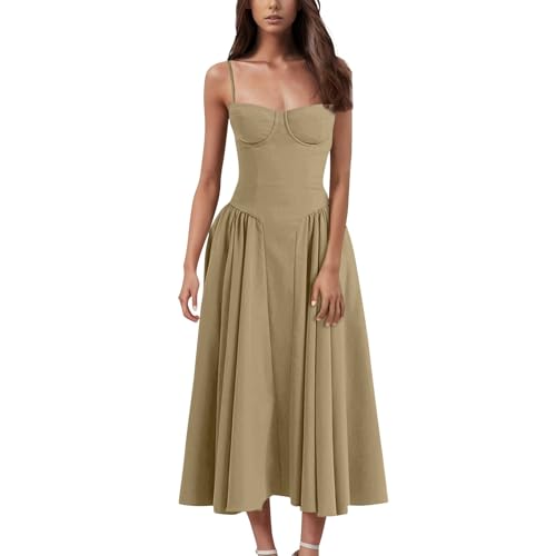 Abschlusskleid Prinzessin Kleid A Linien Damenkleider Festlich Abiballkleider Lang Sommerkleid Midi Sommer Strandkleid Damen Lang Festliche Kleider Für Hochzeit Brautjungfernkleider Schick von FUPODD