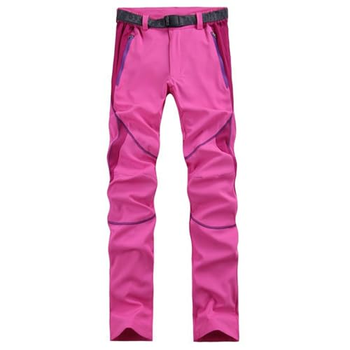 Arbeitshose Damen Slim-Fit Arbeitshosen Frauen Mit Reißverschlusstaschen Hosen Outdoor Wanderhose Winddicht Funktionshose Winterhose Warm Softshellhose Cargohose Mit Gummizug Trekkinghose von FUPODD