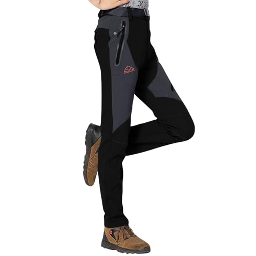 Arbeitshose Damen Wanderungen Skihose Wasserdichtes Damenhose Winddicht Outdoor-Hose Frauen Arbeiten Winterwärme Snowboardhose Trekkinghose Slim-Fit Softshellhose Funktionshose Camping von FUPODD