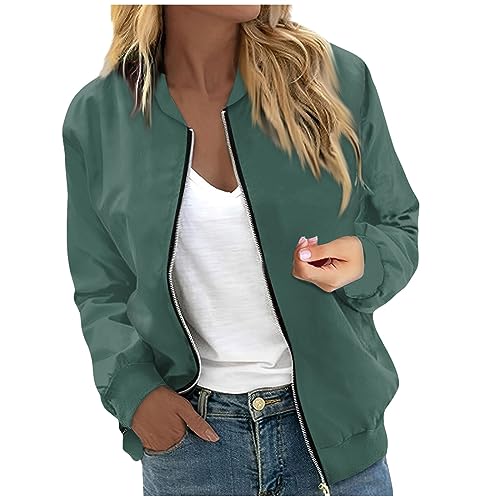 Bomberjacke Damen Kurze Blouson College Jacke Damen Freizeitjacke Langarm Zip Up Jacket Leichte Coat Bomber Sweatjacke Damen Outwear Fliegerjacke Mode Pilotenjacke Herbstjacke Frauen Casual Bomberjacke Damen Kurze Blouson College Jacke Damen Freizeitjacke Langarm Zip Up Jacket Leichte Coat Bomber Sweatjacke Damen Outwear Fliegerjacke Mode Pilotenjacke Herbstjacke Frauen Casual von FUPODD