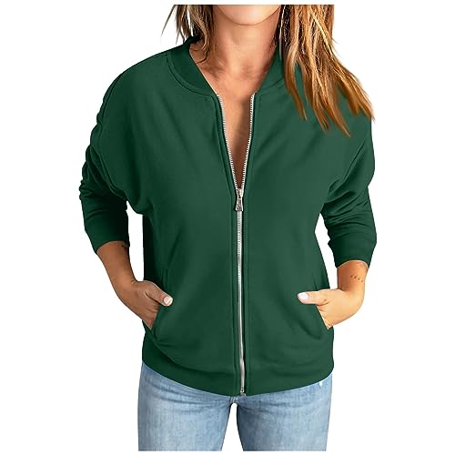 Bomberjacke Damen Kurze Damen-Jacken Reissverschluss Blouson Jacke Damen Winter Winter Übergangsjacke Sportjacke Pilotenjacke Langarm Outdoor Winterjacke Damen Leichte Coat Sweatjacke Frauen Bomberjacke Damen Kurze Damen-Jacken Reissverschluss Blouson Jacke Damen Winter Winter Übergangsjacke Sportjacke Pilotenjacke Langarm Outdoor Winterjacke Damen Leichte Coat Sweatjacke Frauen von FUPODD