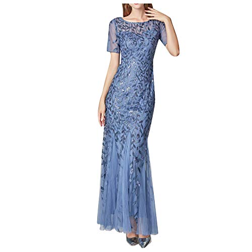 Damen Abendkleid Elegant Maxikleid 1920er-Jahre Kleid Mit Pailletten Damenkleid Tüll Partykleid Frauen Kurze Ärmel Kleider Lang Cocktail-Meerjungfrau-Kleid Ballkleid Für Hochzeit Abendkleider Damen Abendkleid Elegant Maxikleid 1920er-Jahre Kleid Mit Pailletten Damenkleid Tüll Partykleid Frauen Kurze Ärmel Kleider Lang Cocktail-Meerjungfrau-Kleid Ballkleid Für Hochzeit Abendkleider von FUPODD