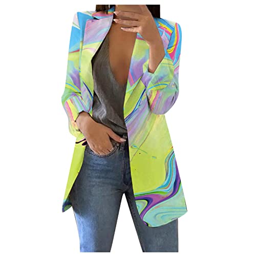 Damen Blazer Business Formell Strickjacke Langarm Jacke Lässiger Übergangsmantel Damen Büro Blazer Slimfit Festlich Sportlich Streetwear Buisnesskleidung Frauen Festlich Elegant Anzug von FUPODD