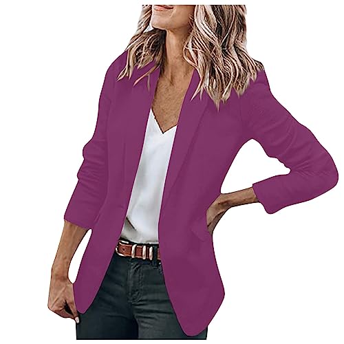 Damen Blazer Business Slim Fit Blazer Damen Elegant Blazer Langarm Casual Blazer Arbeit Büro Blazerjacke Open Front Jacke Damen Anzug Dressy Blazer Outfits Mode Sportlich Strickjacke Frauen von FUPODD