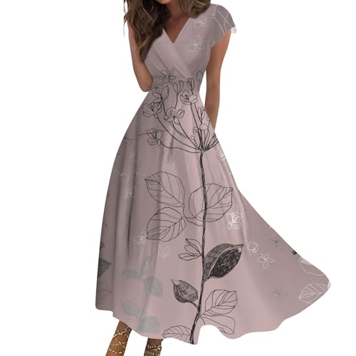 Damen Kleider Elegant Boho-Kleid Sommerkleid Damen Leicht Und Luftig Korsett Kleid Für Hochzeit Als Gast Strandkleider Leichte Luftige Sommerkleider A Linie Weisses Brautkleid Standesamt von FUPODD