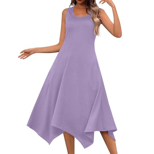 Damen Kleider Elegant Lang A Linien Sommerkleid Ärmellos Tank Kleid Midi Casual Elegante Strandkleid Asymmetrisch Sommerkleider Damen Leicht Und Luftig Einfarbig Freizeitkleider Frauen Sommer Damen Kleider Elegant Lang A Linien Sommerkleid Ärmellos Tank Kleid Midi Casual Elegante Strandkleid Asymmetrisch Sommerkleider Damen Leicht Und Luftig Einfarbig Freizeitkleider Frauen Sommer von FUPODD