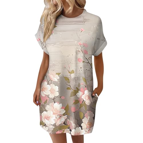 Damen Kleider Sommer Kurz Sommerkleid Leicht Elegant Strandkleid Luftig Blumenkleid Muster Sommerkleider Mit Ärmeln Tunika Kleid A Linie Shirtkleid Mini Weite Freizeitkleid Frauen Mit Taschen Damen Kleider Sommer Kurz Sommerkleid Leicht Elegant Strandkleid Luftig Blumenkleid Muster Sommerkleider Mit Ärmeln Tunika Kleid A Linie Shirtkleid Mini Weite Freizeitkleid Frauen Mit Taschen von FUPODD